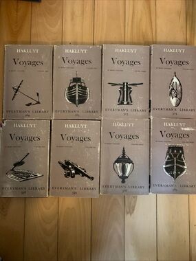 Voyages Hakluyt Everyman’s Library Complete Volume 8 Set Hardcover